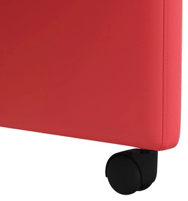 Kerekes Étkező Székek 2 pcs Piros 58 x 65 x 98 cm Műbőr