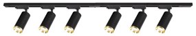 Sínrendszeres MICA spotlámpa 6xGU10/10W/230V fekete/arany