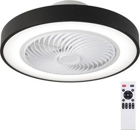 Brilagi-LED állítható lámpa ventilátorral LED/30W/230V 3000-6500K fekete+DO