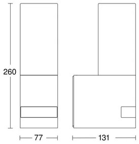 Steinel 065287 - LED Kültéri lámpa érzékelővel L 605 LED/9,5W/230V IP44