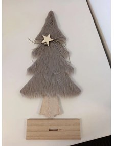 AKCIÓ Díszítő karácsonyfa szőrmével LUSH 41 cm - különböző színek II. osztály Termék színe: Barna