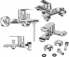 Fürdőszobai kád-zuhany csaptelep fali kád csaptelep króm Vito