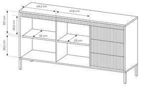 LM SENSO B153 komód - fekete