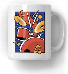 Bögre Színes Dob Ajándék Zenerajongóknak 18-99 Ajándék