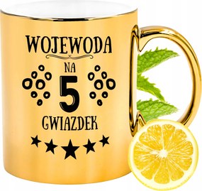 Arany csillogó bögre vajdasági ajándék fényképes nyomtatással