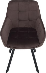 Design fotel, szürkésbarna Velvet/fekete, PETIN