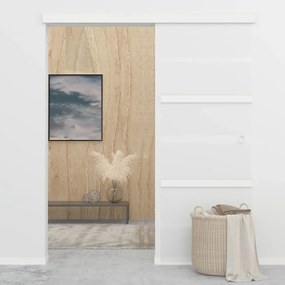 vidaXL ezüstszínű ESG üveg és alumínium tolóajtó 76 x 205 cm