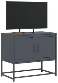 antracitszürke acél TV-szekrény 68,5x39x60,5 cm