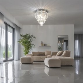 Brilagi - LED kristály mennyezeti lámpa MOZART 5xE14/40W/230V, fényes króm