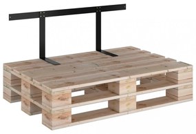 fekete vas raklapkanapé-háttámla 110 cm