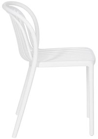 Fehér műanyag étkezőszék Alia – Ixia