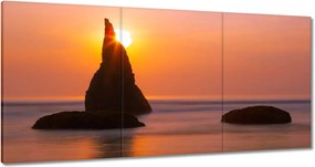 Vászonkép 120x60 Sziklák Naplemente Tenger