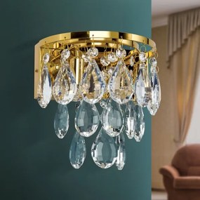 Orion WA 2-1369/2 - Fali kristály lámpa CELESTE 2xG9/40W/230V arany