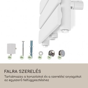 Blumfeldt Fairmont 80 x 45 radiátor 375W melegvíz 3 törölközőtartó 1/2