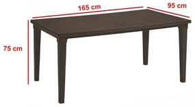 Futura műanyag kerti asztal