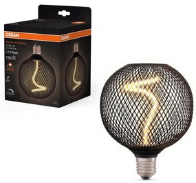 LED Dimmelhető izzó DECOR FILAMENT G125 E27/3,5W/230V 1800K fekete - Osram