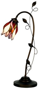 Tiffany asztali lĂĄmpa virĂĄgos 72 cm
