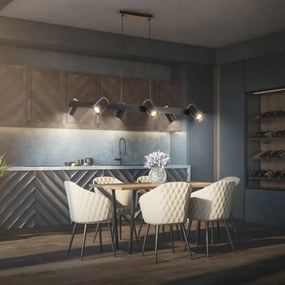 Briloner 4059065 - ERA kábeles csillár 6xGU10/10W/230V fekete