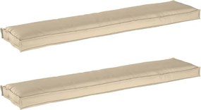 vidaXL Raklap párna készlet 2 pcs Bézs 180 x 40 x 8 cm Oxford Szövet