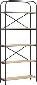 vidaXL Könyvespolc Sonoma tölgy 80 x 30 x 183 cm Faanyag