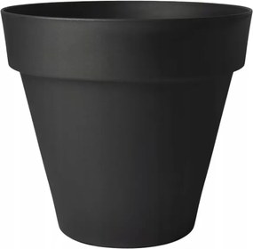 Nagy Virágtartó Kaspó Kerek Otthon Erkély Terasz Kert 29 CM Fekete