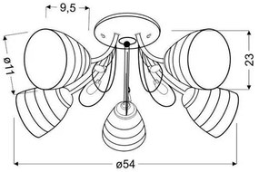 Csillár SIMPLI 5xE27/40W/230V