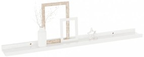 2 db magasfényű fehér fali polc 80 x 9 x 3 cm