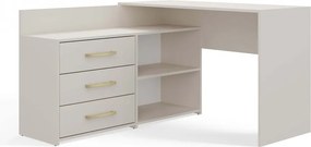 Dany sarok íróasztal polccal, tárolóval, 120x76x50 cm, kasmír