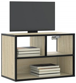 sonoma tölgy színű szerelt fa és fém TV-szekrény 60x31x39,5 cm
