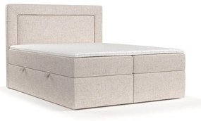 Bézs ágyneműtartós boxspring ágy 140x200 cm Imagine – Maison de Rêve