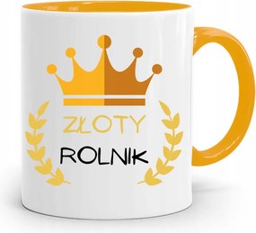 Gazdálkodóknak Bögre Sárga Arany Gazdálkodó Ajándék fényképes nyomtatással