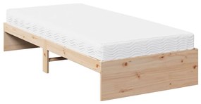 tömör fenyőfa kanapéágy matraccal 90 x 200 cm