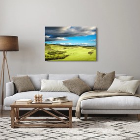 Kép - Zöld táj dombokkal (90x60 cm)
