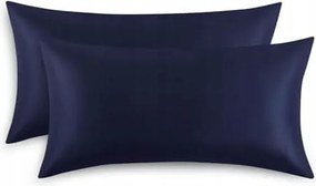 Dekorációs párnahuzat Szatén 50x75cm 2db-os szett Sötétkék