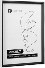 Képkeret 21x29,7 A4 oklevél fehér-fekete modern Pamira