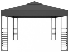 antracitszürke pavilon LED fényfüzérrel 3 x 4 m