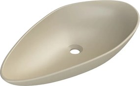 CeraStyle OLIVE - PULTRA ültethető - Top Counter - porcelán mosdó - MATT BÉZS - 60 x 35 cm