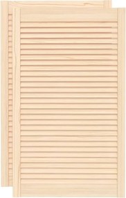 vidaXL 2 db tömör fenyőfa lamellás szekrényajtó 99,3 x 59,4 cm