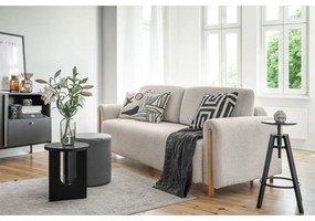 Bézs buklé kinyitható-tárolóhelyes kanapé 244 cm Arcadova – ELTAP