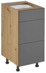 Alsó szekrény, artisan tölgy/szürke matt, LANGEN D40S3