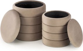 Pacho puff szett bézs