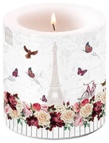 Romantic Paris átvilágítós gyertya 8x7,5cm