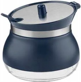 Cukortartó üveg cukortartó kanállal Pola 270ml sötétkék Galicja