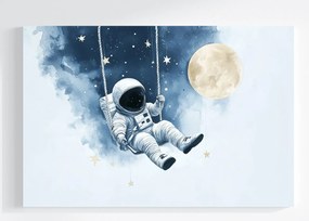 Våszonkép Canvas ưr Hold Csillagok ưrhajós Hinta 60x40