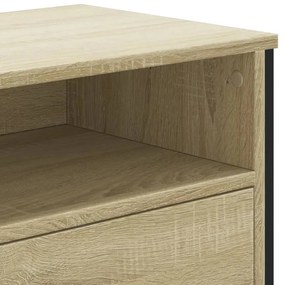 sonoma tölgy színű szerelt fa TV-szekrény 122 x 34 x 41 cm