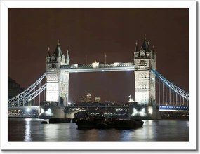 Poszterek keretben 40x30 Megvilágított Tower Bridge éjszaka