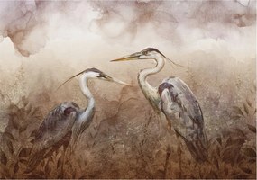 Divatos 3D Fali Tapéta Elegáns madarak 312x219 Ragasztóval