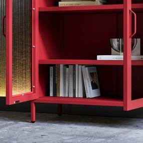 Vitrin GINA, 800 x 1015 x 400 mm, Modern: piros