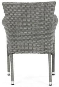 Autronic Kerti szék, fém, polirattan, szürke,AZC-S2118 GREY