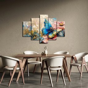 Kép - Virágok és pillangók festése (150x105 cm)
